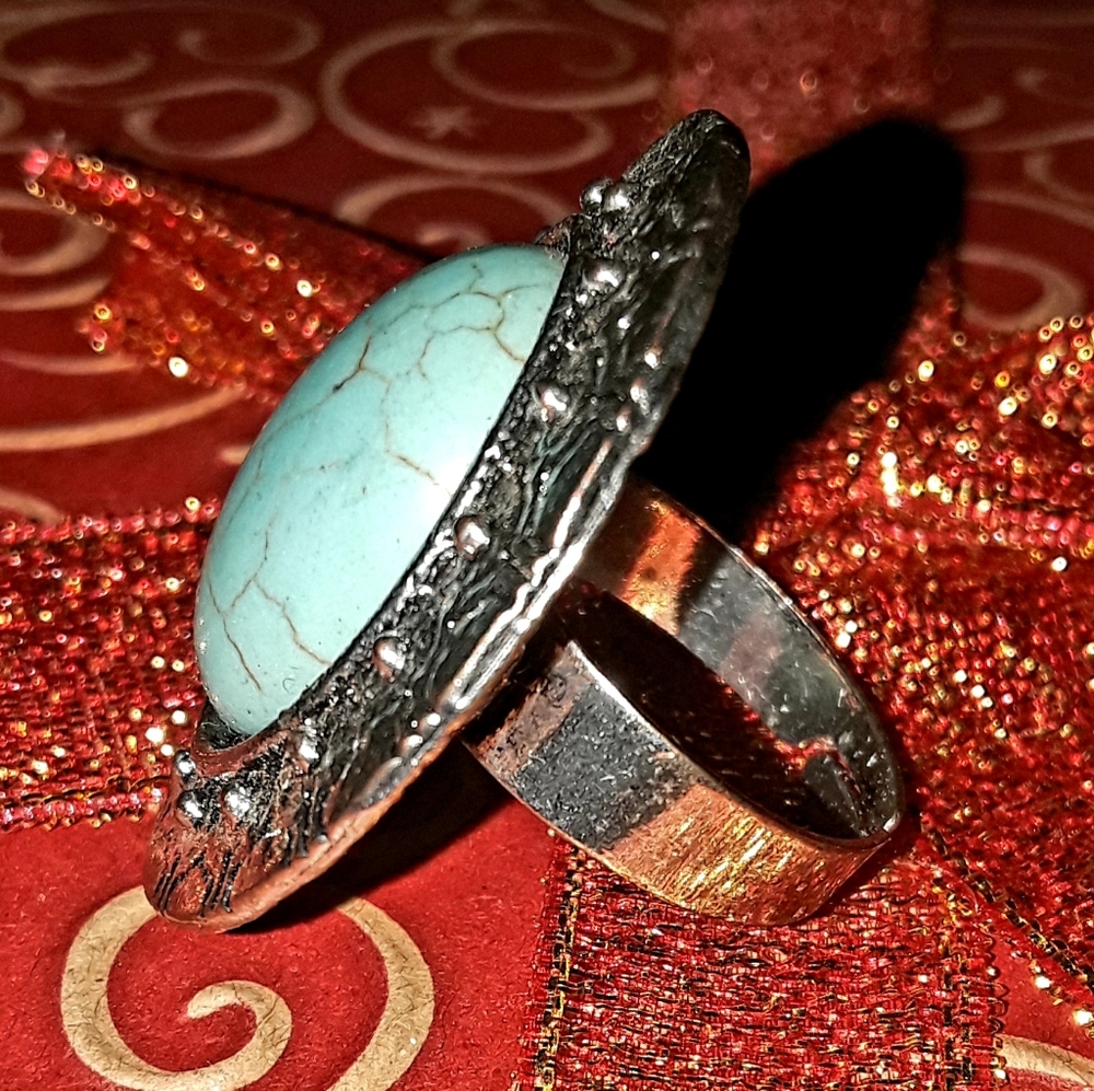 Turquoise adjustable ring - Picture 2 of 2